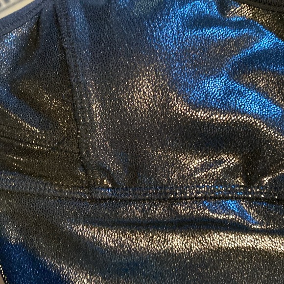 XS, DSG Back Sparkly Sports Bra Active Top Dance Festival Wear Silver Sparkle - Picture 4 of 16